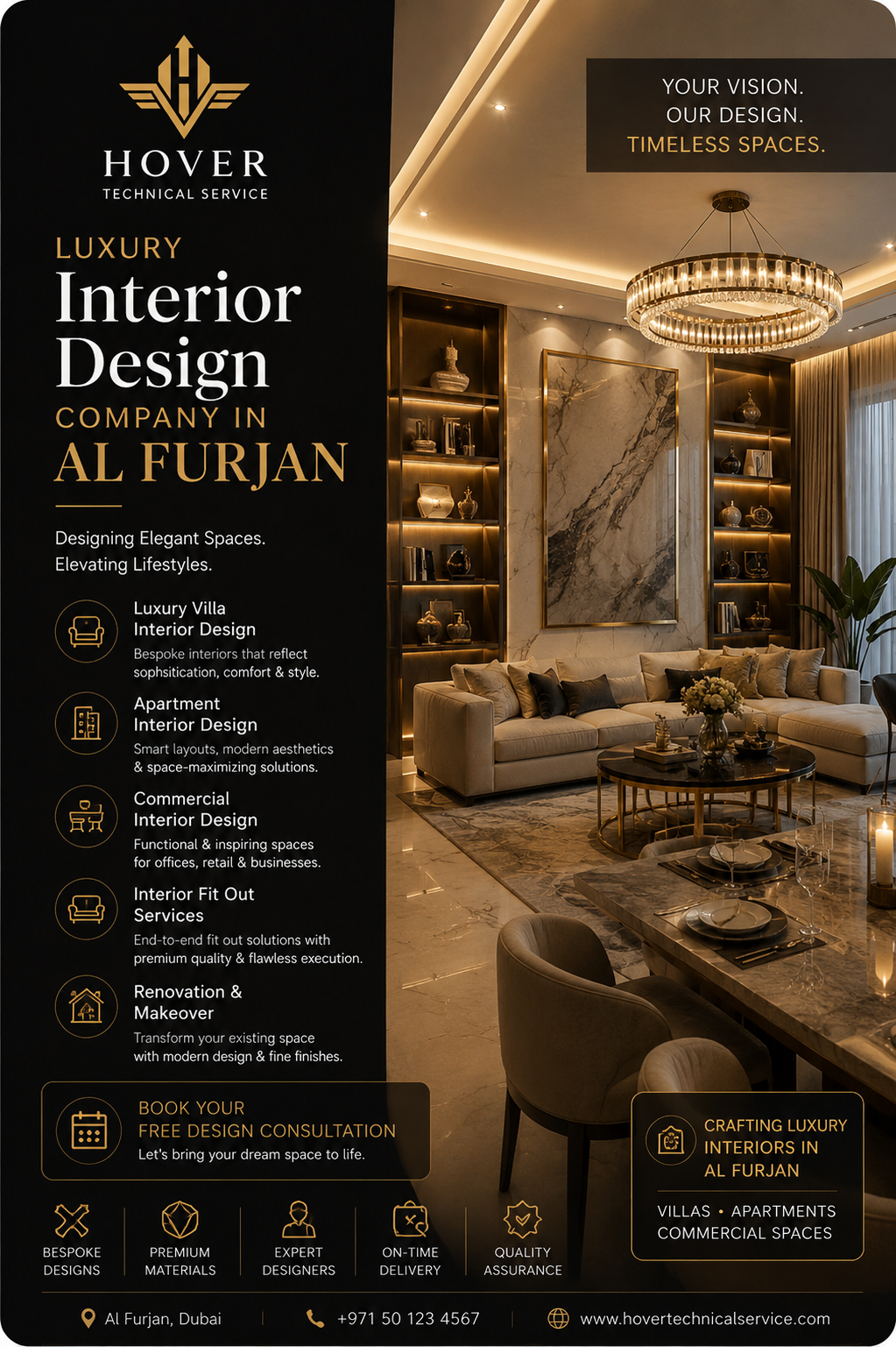 Luxury Interior Design Company in Al Furjan creating premium villa, apartment, and commercial interiors with bespoke designs in Dubai.